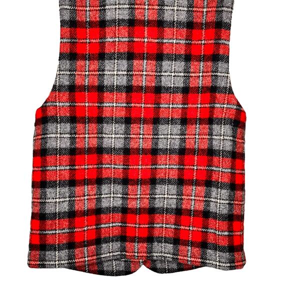 Vintage Eddie Bauer Vest Wool Red Plaid Lumberjack Women's M - Picture 9 of 9